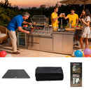 BBQ Tool Set with Cast Iron Frying Pan and Outdoor Kitchen Accessories by HouseOfZazla