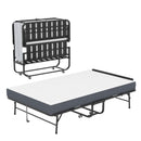 Twin Wide Folding Bed with Adjustable Headboard and Memory Foam Mattress by HouseOfZazla