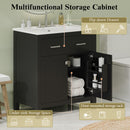 60" Modern Black Bathroom Vanity Set