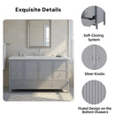 Bathroom Vanity With Separate Sink, Soft Close Doors And 4 Drawers by HouseOfZazla