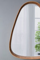 Irrgeular Mirror With Frame, Wall Mirror For Living Room Bathroom Entryway - Brown by HouseOfZazla