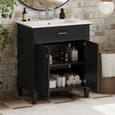 Bathroom Vanity With Ceramic Basin, Soft Close Door And Adjustable Shelves by HouseOfZazla
