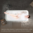 67" Rectangle Linear Acrylic Massage Whirlpool Freestanding Bathtub by HouseOfZazla