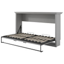Twin Size Murphy Bed With Cabinet Storage - Gray by HouseOfZazla