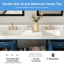 60" Solid Wood Bathroom Vanity with Double Sinks