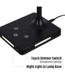 Brilli 21"H Charge Up Circadian LED Desk Lamp Black Finish with Touch Switch, Night Light on Base by LampsUSA