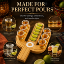 Cactus Tequila Tray & Shot Glasses Set - Tequila Gifts & Mexican Gifts