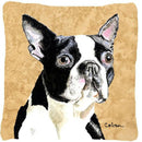 Boston Terrier Decorative   Canvas Fabric Pillow
