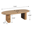 51" Tapered Tabletop Coffee Table (NATURAL WOOD)