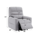 Freddie - Power Motion Recliner With Lift - Gray by HouseOfZazla