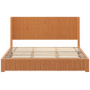 Platform Bed Frame With Headboard, Floor Standing Design by HouseOfZazla