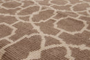 8' x 10' Hand Knotted Turkish Weave 100% wool area rug Taupe 8x10