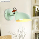 GobekUsa Adjustable Arm Macaron Green Flare Sconce Wall Mounted Light