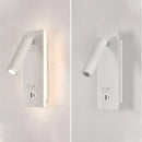 GobekUsa Black Brass LED Wall Lamp with USB Port & Switch - 3W Spotlight for Bedroom