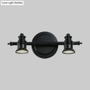 GobekUsa Adjustable Black Wall Light Fixture with 2 Arms and Simplicity 2-Head Design - Ideal for Bathroom Vanity Lighting