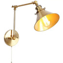 GobekUsa Gold Long Arm LED Wall Sconce with Pull Chain Switch
