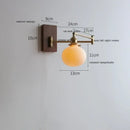 GobekUsa Copper Arm LED Wall Sconce Switch Light, Adjustable Lampshade, Pull Chain, Beside Lamp