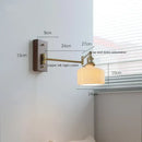 GobekUsa Copper Arm LED Wall Sconce Switch Light, Adjustable Lampshade, Pull Chain, Beside Lamp