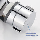 Adjustable chrome and gray shower head holder bathroom slider bracket by Decorbites