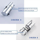 Adjustable chrome and gray shower head holder bathroom slider bracket by Decorbites