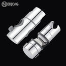 Adjustable chrome and gray shower head holder bathroom slider bracket by Decorbites