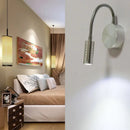 GobekUsa Adjustable Chrome Cylinder Wall Mount LED Sconce in Warm/White Lighting - Modern Metal Lamp