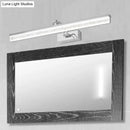 GobekUsa Adjustable LED Vanity Light in Modern Chrome - Acrylic Linear Design, Warm/White Light Option - 16"/23.5"/31.5" Wide