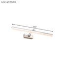 GobekUsa Adjustable LED Vanity Light in Modern Chrome - Acrylic Linear Design, Warm/White Light Option - 16"/23.5"/31.5" Wide