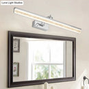 GobekUsa Adjustable LED Vanity Light in Modern Chrome - Acrylic Linear Design, Warm/White Light Option - 16"/23.5"/31.5" Wide