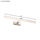 GobekUsa Adjustable LED Vanity Light in Modern Chrome - Acrylic Linear Design, Warm/White Light Option - 16"/23.5"/31.5" Wide