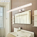 GobekUsa Adjustable LED Vanity Light in Modern Chrome - Acrylic Linear Design, Warm/White Light Option - 16"/23.5"/31.5" Wide