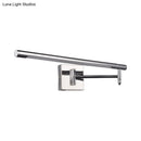 GobekUsa Adjustable LED Vanity Sconce with Metallic Mini Cylinder and Round/Square Backplate in Silver - Warm/White Lighting