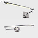 GobekUsa Adjustable LED Vanity Sconce with Metallic Mini Cylinder and Round/Square Backplate in Silver - Warm/White Lighting