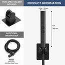 GobekUsa Black Stainless Steel High Pressure Shower Head Handheld Spray Nozzle