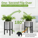 Adjustable black metal plant stand for living room sturdy support by Decorbites