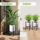 Adjustable black metal plant stand for living room sturdy support by Decorbites