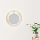 GobekUsa Adjustable Minimalist LED Metallic Disc Wall Sconce Lamp - White Wall Mount Light Fixture