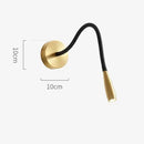 Adjustable nordic bronze wall lamp bronze & black bedroom reading light by Decorbites