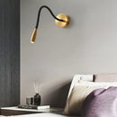 Adjustable nordic bronze wall lamp bronze & black bedroom reading light by Decorbites