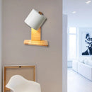 GobekUsa Adjustable Nordic Metal Drum Wall Sconce with 1 Bulb: Gray/White/Green Bedside Light Fixture