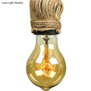 GobekUsa Adjustable Rope Exposed Island Light - Retro Industrial 5/6-Light - Beige/Light Yellow