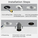 Adjustable white recessed led ceiling downlight for living room by Decorbites