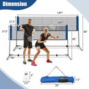 10/14 Feet Adjustable Badminton Net Stand with Portable Carry Bag by LJGDeals