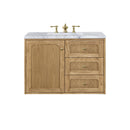 James Martin Laurent 36" Dual Mount Single Bathroom Vanity, Light Natural Oak