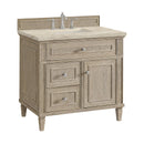 James Martin Lorelai 36" Single Bathroom Vanity, Whitewashed Oak
