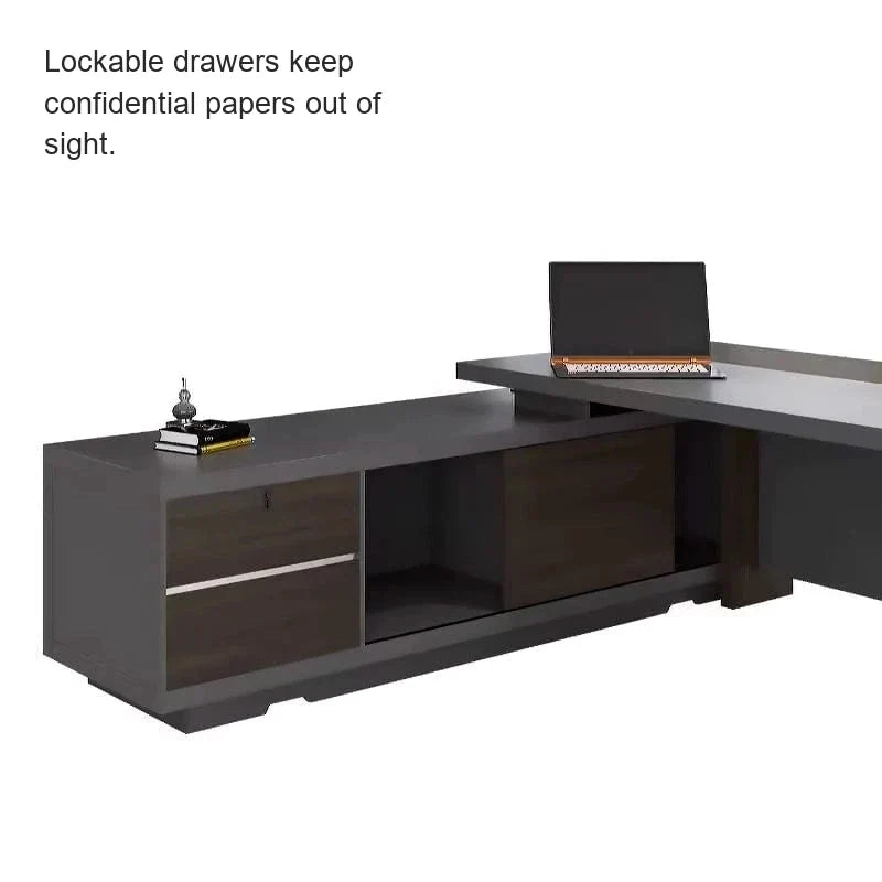 Carwin · Modern L-Shaped Executive Desk, photo 8 of 16