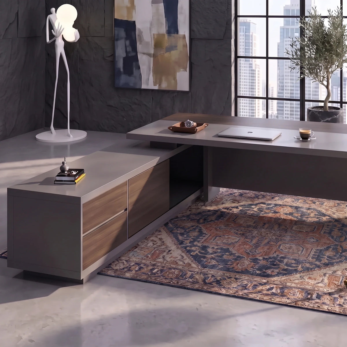 Carwin · Modern L-Shaped Executive Desk, photo 7 of 16