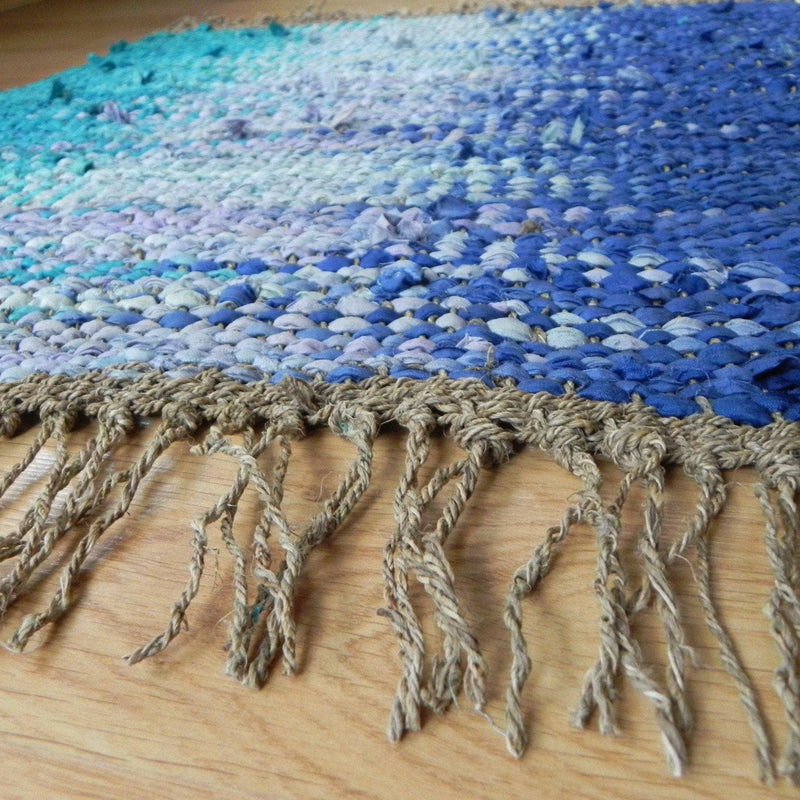 Adriatic Pools Throw Rug Weaving Pattern