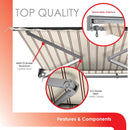 Advaning Classic Series Fully-Assembled Retractable Sun Shade Canopy Awning (SAK92851)