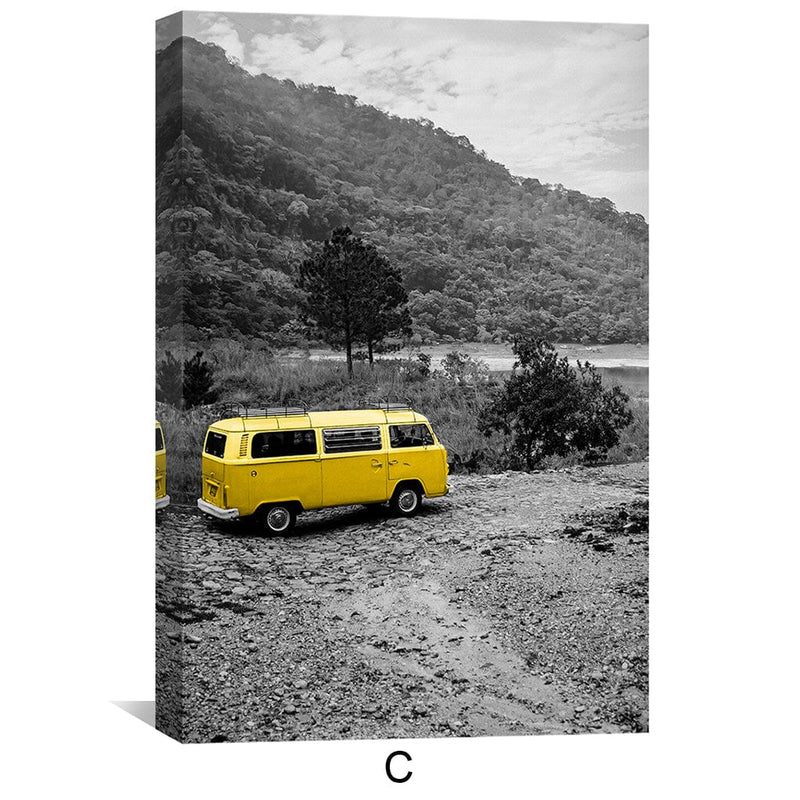 Adventure Yellow Canvas